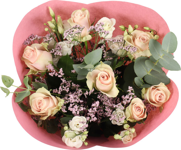 Kimppu Sweet roses, Korkeus 50 cm, Monivärinen
